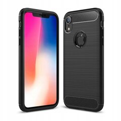 Futrālis Forcell Carbon paredzēts iPhone XR, melns cena un informācija | Telefonu vāciņi, maciņi | 220.lv