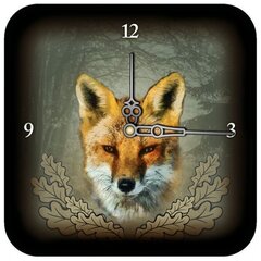 Sienas pulkstenis ar lapsas attēlu Wildzone cena un informācija | Pulksteņi | 220.lv