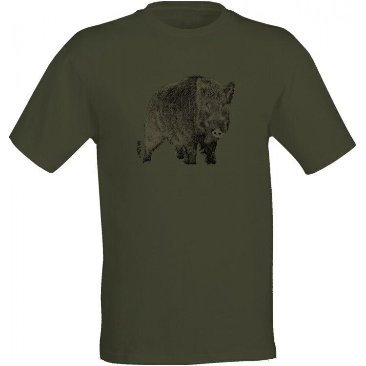 T-krekls ar īsām piedurknēm ar mežacūkas attēlu Wildzone cena un informācija | Vīriešu T-krekli | 220.lv