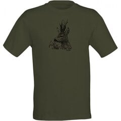 T-krekls ar īsām piedurknēm ar stirnas attēlu Wildzone cena un informācija | Vīriešu T-krekli | 220.lv