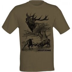 T-krekls ar īsām piedurknēm ar briežu attēlu Wildzone цена и информация | Мужские футболки | 220.lv