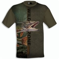 T-krekls ar īsām piedurknēm ar līdakas attēlu Wildzone cena un informācija | Vīriešu T-krekli | 220.lv