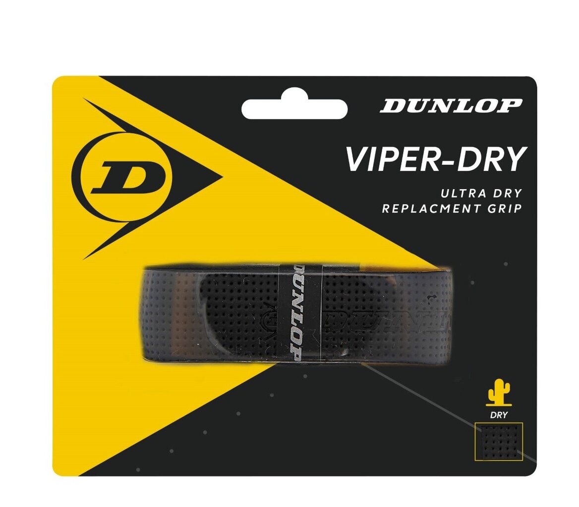 Raketes iekš. tinums Dunlop VIPERDRY 1gab. black cena un informācija | Āra tenisa preces | 220.lv