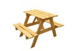 Timbela koka galdiņš ar soliem bērniem M012-1 cena un informācija | Dārza mēbeles bērniem | 220.lv