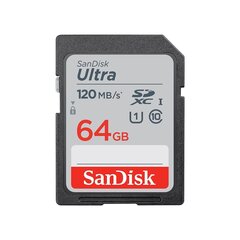SanDisk 64GB Ultra SDXC UHS-I цена и информация | Карты памяти для фотоаппаратов | 220.lv