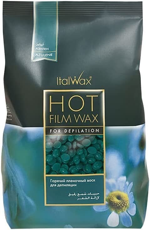 ITALWAX HOT Film Wax karstais plēves vasks AZULENE 500g cena un informācija | Depilācijas līdzekļi, vaksācijas piederumi | 220.lv