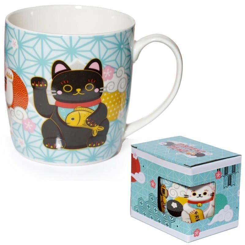 Porcelāna krūze - LUCKY CAT cena un informācija | Glāzes, krūzes, karafes | 220.lv