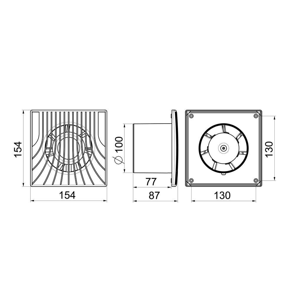 Izplūdes ventilators Awenta WA100W цена и информация | Ventilatori vannas istabai | 220.lv