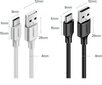 Ugreen USB - USB Type C cable 3A 3m black (60826) cena un informācija | Savienotājkabeļi | 220.lv