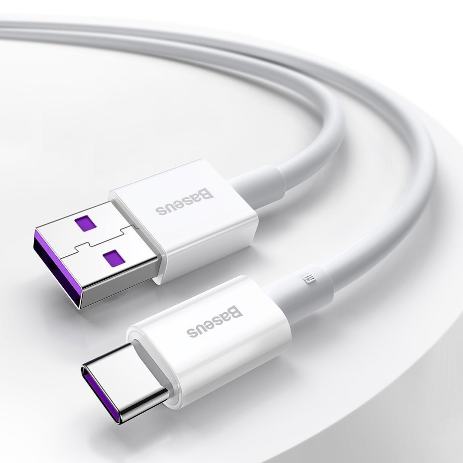 Baseus Superior USB - USB Typ C fast charging data cable 66 W (11 V / 6 A) Huawei SuperCharge SCP 1 m black (CATYS-01) цена и информация | Savienotājkabeļi | 220.lv