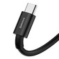 Baseus Superior USB - USB Typ C fast charging data cable 66 W (11 V / 6 A) Huawei SuperCharge SCP 1 m black (CATYS-01) цена и информация | Savienotājkabeļi | 220.lv