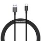 Baseus Superior USB - USB Typ C fast charging data cable 66 W (11 V / 6 A) Huawei SuperCharge SCP 1 m black (CATYS-01) цена и информация | Savienotājkabeļi | 220.lv