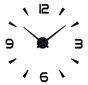 Liels melns sienas pulkstenis (80-120 cm) 4 cipari cena un informācija | Pulksteņi | 220.lv