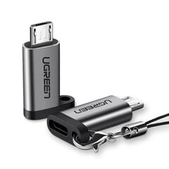 Переходник Ugreen USB Type C на micro USB, серый (50590) цена и информация | Кабели для телефонов | 220.lv