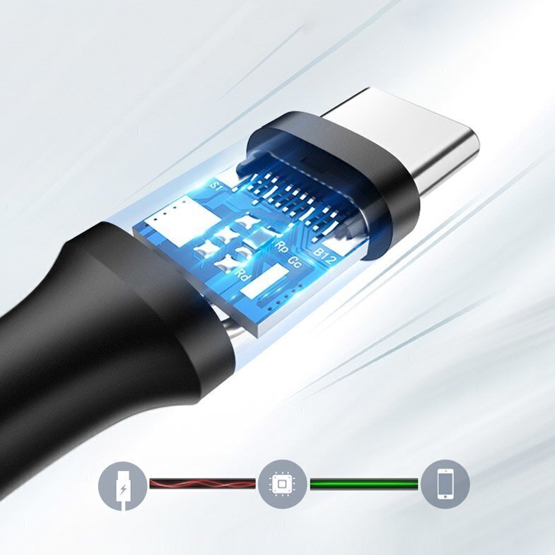 Ugreen USB 3.0 - USB Type C cable 2m 3A black (20884) cena un informācija | Savienotājkabeļi | 220.lv