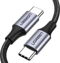 Ugreen USB Type C - USB Type C cable Quick Charge 480 Mbps 60 W 3 A 1 m black and gray (US261 50150) cena un informācija | Savienotājkabeļi | 220.lv