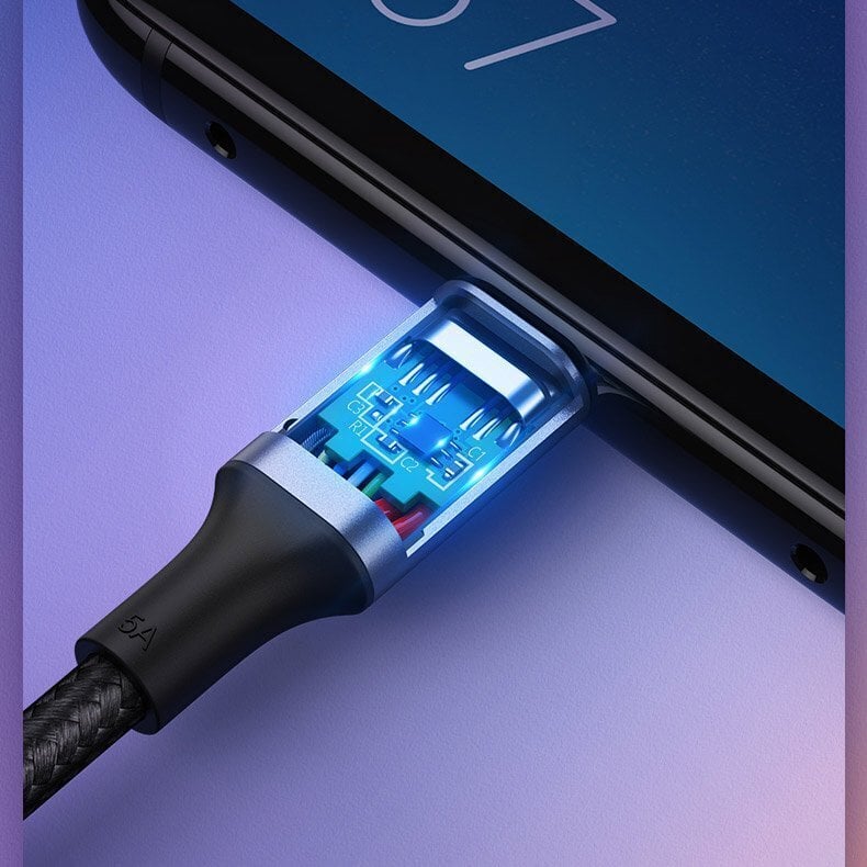 Ugreen USB Type C - USB Type C cable 5 A 100 W Power Delivery Quick Charge 3.0 FCP 480 Mbps 2 m gray (70429 US316) цена и информация | Savienotājkabeļi | 220.lv