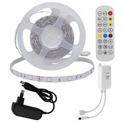 Led Lentas Komplekts 5m ar Pulti; Bluetooth un Mūzikas atbalsts 60 SMD/m Optonica цена и информация | Светодиодные ленты | 220.lv