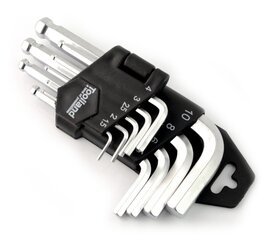 1.5–10 mm Allen uzgriežņu atslēgu komplekts - 9gab cena un informācija | Rokas instrumenti | 220.lv