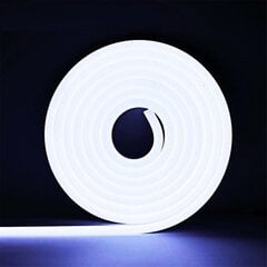 Neona LED lente 12 V 5 m 6000 K 8 W / m komplekts ar barošanas bloku цена и информация | Светодиодные ленты | 220.lv