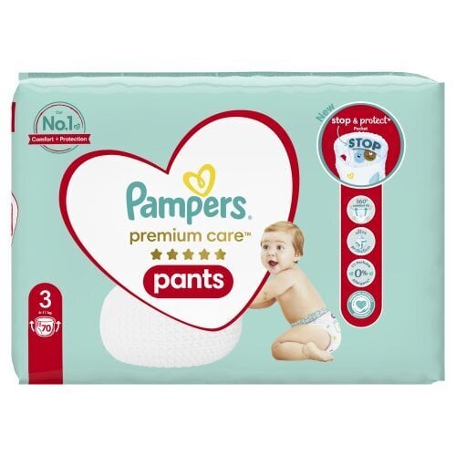 Подгузники PAMPERS Premium Care Pants размер 3, 140 шт. цена | 220.lv