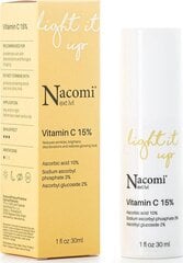 Sejas serums Nacomi Next Level Vitamin C 15% 30 ml cena un informācija | Serumi sejai, eļļas | 220.lv