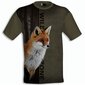 T-krekls ar īsām piedurknēm un lapsas attēlu Wildzone цена и информация | Vīriešu T-krekli | 220.lv