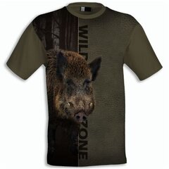 T-krekls ar īsām piedurknēm un mežacūkas attēlu Wildzone cena un informācija | Vīriešu T-krekli | 220.lv