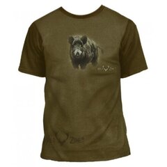 T-krekls ar īsām piedurknēm un mežacūkas attēlu Wildzone cena un informācija | Vīriešu T-krekli | 220.lv