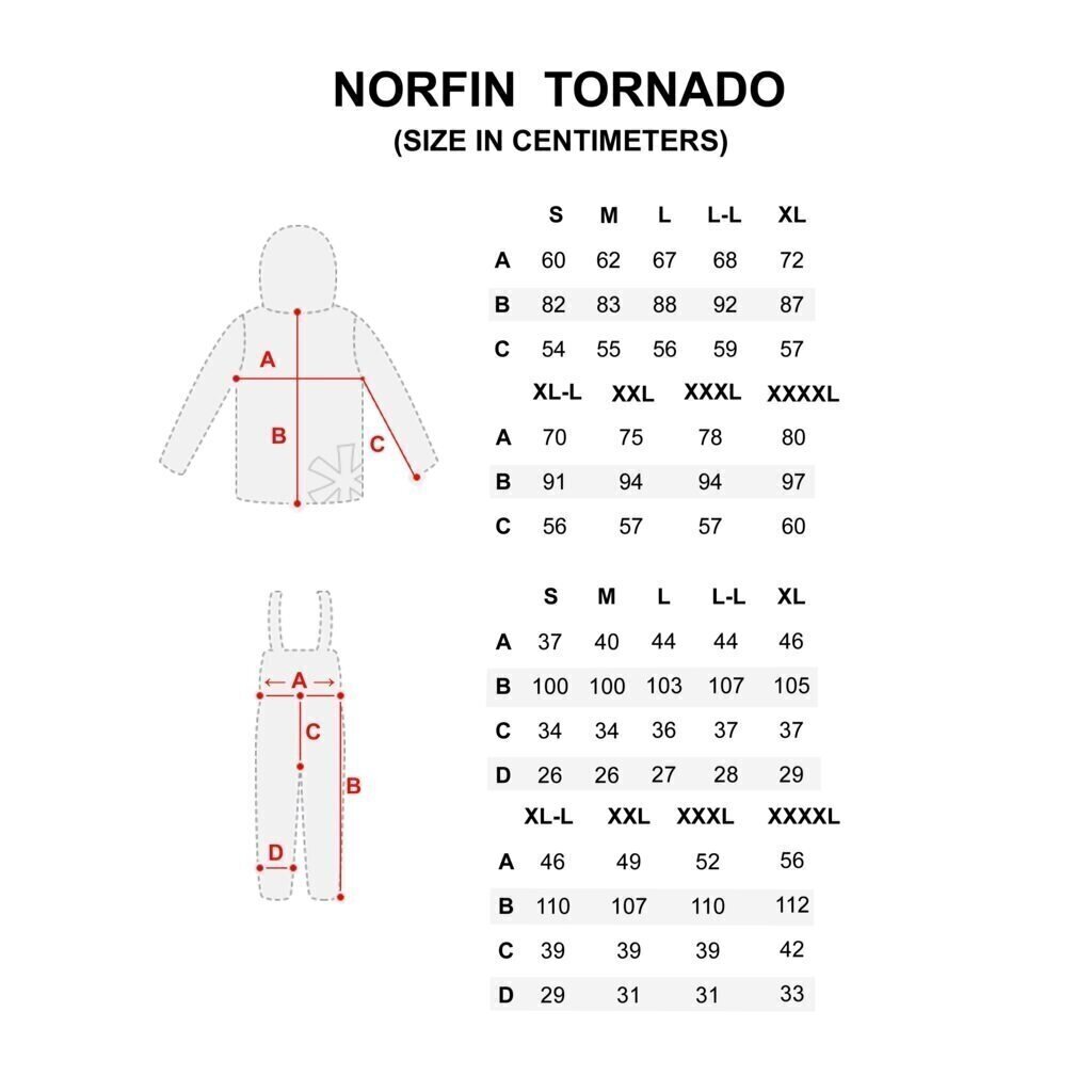 Ziemas tērps Norfin Tornado, zils/melns cena un informācija | Makšķernieku apģērbs, zābaki | 220.lv