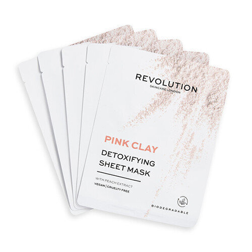 Detoksikācijas rozā māla lokšņu maska Biodegradable Detoxifying Pink Clay Sheet Mask цена и информация | Sejas maskas, acu maskas | 220.lv