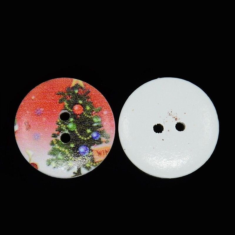 Koka poga "Ziemassvētku eglīte" 20 mm, 1 gab. цена и информация | Šūšanas piederumi | 220.lv
