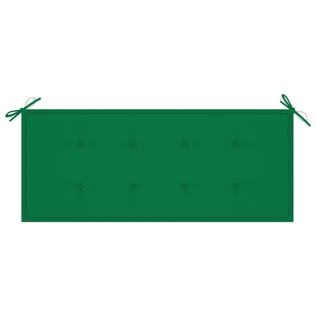 Dārza sols ar matraci vidaXL, 120 cm cena un informācija | Dārza soli | 220.lv
