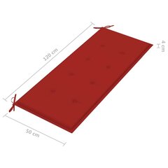 Dārza sols ar matraci vidaXL, 120 cm цена и информация | Скамейки | 220.lv