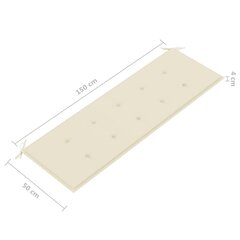 Dārza sols ar matraci vidaXL, 159 cm цена и информация | Скамейки | 220.lv
