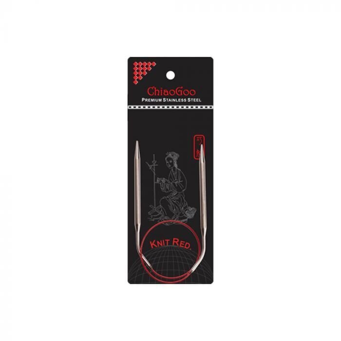 Apļa adāmadatas CHIAOGOO KNIT RED 80 cm, 5.5 mm. cena un informācija | Adīšana | 220.lv