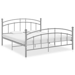 Кровать металлическая, серая, 140 x 200 см цена и информация | Кровати | 220.lv