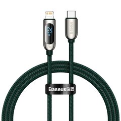 USB-C cable for Lightning Baseus Display, PD, 20W, 1m (green) цена и информация | Кабели для телефонов | 220.lv