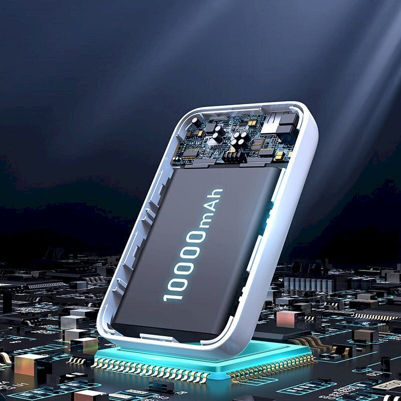 Joyroom power bank 10000mAh 20W Power Delivery Quick Charge magnetyczna wireless Qi charger 15W for iPhone MagSafe compatible black (JR-W020 black) cena un informācija | Lādētāji-akumulatori (Power bank) | 220.lv