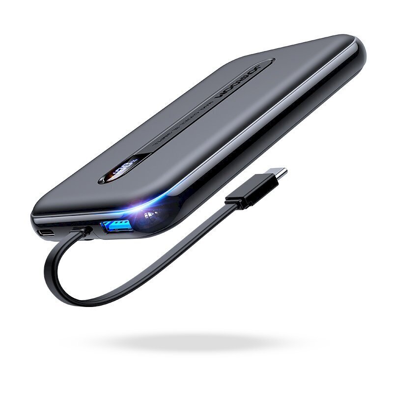 Joyroom Linglong power bank 10000mAh 20W Power Delivery Quick Charge USB / USB Type C / built-in USB Type C cable black (JR-L001 black) цена и информация | Lādētāji-akumulatori (Power bank) | 220.lv