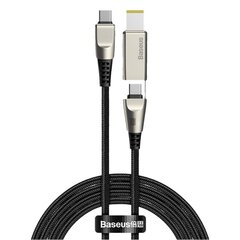 Baseus 2in1 USB - USB Typ C data charging cable / Lenovo (square plug) DC Adapter laptop plug 2 m 100 W 5 A black (CA1T2-E01) cena un informācija | Savienotājkabeļi | 220.lv