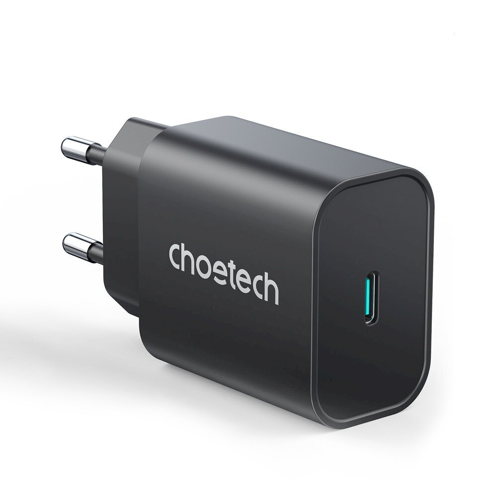 Choetech Fast USB Type C Charger 25W PPS PD Black (PD6003) cena un informācija | Lādētāji un adapteri | 220.lv