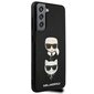 KLHCS21FESAKICKCBK Karl Lagerfeld Saffiano K&C Heads Case for Samsung Galaxy S21 FE 5G Black цена и информация | Telefonu vāciņi, maciņi | 220.lv