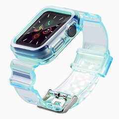 Силиконовый ремешок Fusion Light Set для Apple Watch 38 мм / 40 мм / 41 мм, синий цена и информация | Аксессуары для смарт-часов и браслетов | 220.lv