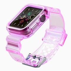 Силиконовый ремешок Fusion Light Set для Apple Watch 42 мм / 44 мм / 45 мм, красный цена и информация | Аксессуары для смарт-часов и браслетов | 220.lv