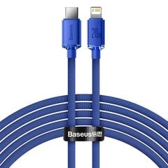 Baseus Crystal cable USB-C to Lightning, 20W, PD, 2m (blue) cena un informācija | Savienotājkabeļi | 220.lv