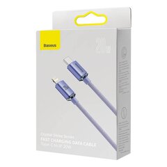 Baseus Crystal cable USB-C to Lightning, 20W, PD, 1.2m (purple) цена и информация | Кабели для телефонов | 220.lv