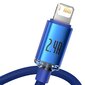 Baseus Crystal cable USB to Lightning, 2.4A, 1.2m (blue) cena un informācija | Savienotājkabeļi | 220.lv
