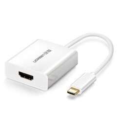 Ugreen USB Type C (male) - HDMI (female) adapter white (40273) cena un informācija | Savienotājkabeļi | 220.lv
