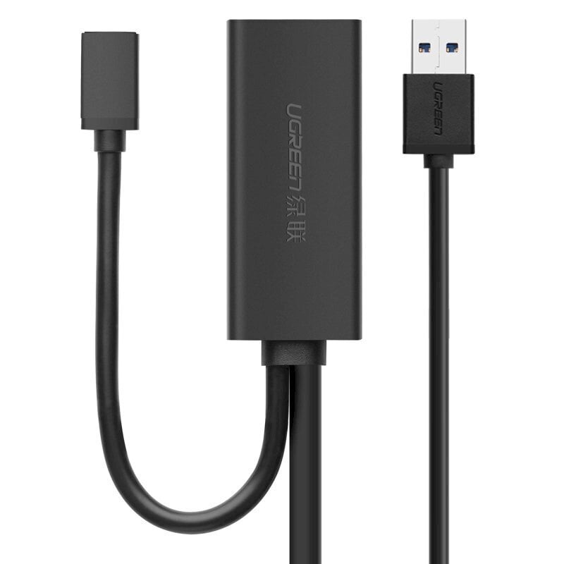 Ugreen Active Kick USB 3.2 Gen 1 Extension Cable (USB 3.0, USB 3.1 Gen 1) 10m Black (US175) цена и информация | Adapteri un USB centrmezgli | 220.lv